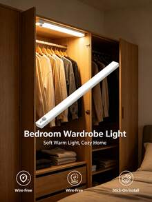 3‑Color LED Cabinet Lights, Ultra‑Thin Smart Countertop Decor Lights, Home Lighting For Cabinet, Shoe Rack, Entryway, Kitchen Bedroom Wardrobe Essential Home Accessories - Cabinet Lights - View 9