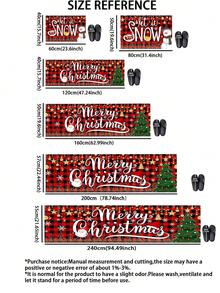 1 buah Keset Natal Motif Kotak-kotak Merah & Hitam dari Tanah Diatom, Motif Santa Claus & Pohon, Anti Selip dan Anti Lelah, Alas Karet Penyerap Minyak, Keset Dekorasi Liburan untuk Dapur, Pintu Masuk, Kamar Mandi, dan Ruang Cuci - MultiWarna - View 2