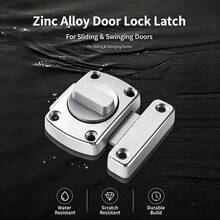 Zinc Alloy Door Latch, 1/2/4pcs Rotating Door Bolt, Suitable For Sliding Doors And Swing Doors, Waterproof Security Latch, Suitable For Bedroom, Bathroom, Cabinet And Home Use - Multi-color - View 1