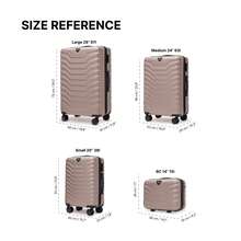 W WINGS Travel Luggage Set 4 Pcs | Vanity Case, Cabin, Medium And Large Suitcases With Spinner Wheels And Telescopic Handle - Beige - View 5