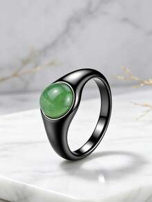 1pc Unisex Cast Stainless Steel Stamp Ring, Unique High-End Jewelry, Suitable For Daily, Business, Party Wear, Birthday Anniversary Gift For Him/Her - Ring - View 4