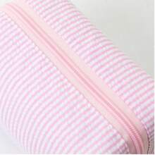 1pc Large Capacity Bubble Texture Pencil Case, Minimalist Pink Student Stationery Storage Bag, Portable Travel Makeup Bag - Single Piece - View 10