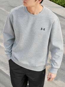 Under Armour Men's Simple Crew Neck Comfortable Sweatshirt Casual Top Daily Outdoor Grey Sportswear 1381688-011 - Grey - View 5