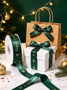 10 Yards/Roll Christmas Gift Party Baking Box Decoration Sealing Ribbon, Woven Ribbon Packaging Decoration Bow Ribbon, Premium New Style - View 7