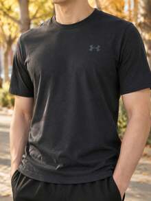 Under Armour Men's UA Left Chest Lockup Tee Short Sleeve T-Shirt For Daily Workout And Outdoor Sports 1370951-001 - Black - View 3
