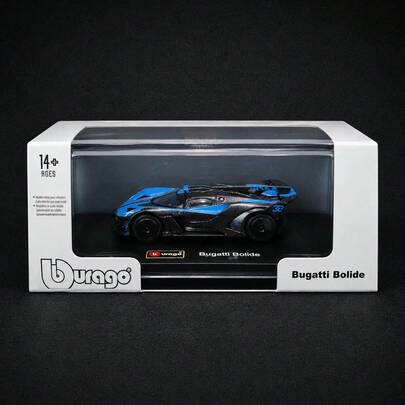 Burago 1:64 Ölçekli Bugatti Bolide Die-Cast Model Araba; Sergileme Kutusu ve Tabanı Dahil; Yaratıcı Bir Koleksiyon Parçası, Dekoratif Ürün veya Hediye; 14 Yaş ve Üzeri İçin Uygundur
