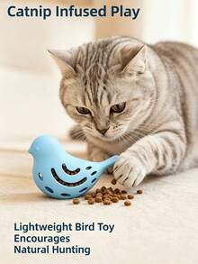3pcs/1pc Interactive Bird-Shaped Cat Toy, Suitable For Cats And Kittens, Durable Chewable Teeth Cleaning, With Wiggling Motion, Relieves Anxiety And Boredom, Indoor Play Stimulates Hunting Instinct, Suitable For All Cat Breeds - Multicolor - View 2