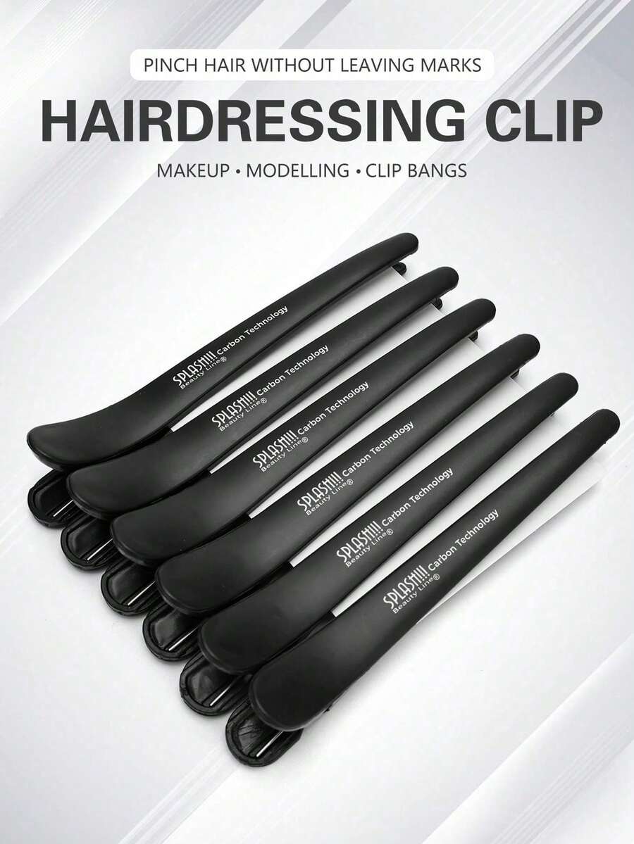 6 Buah Jepit Rambut Profesional untuk Membagi Rambut, Jepit Rambut Salon Tanpa Bekas untuk Memotong, Mewarnai, dan Menata Rambut - MultiWarna - View 1