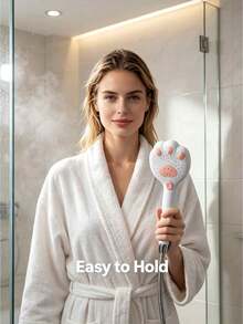 1pc Adjustable Handheld Claw-Shaped Shower Head, Wall-Mounted High Water Flow Powerful Rain Shower, Plastic Material, Wall-Mounted, Brings Refreshing Bathing Experience, Bathroom Accessories Bathroom Tools - Multicolor - View 3
