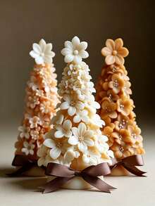 Christmas Tree Silicone Candle Mold - Reusable Spiral Floral PETEPETE DIY Design, Holiday Decoration, Wedding, Party, Resin Crafts, Plaster Casting - Detailed Craftsmanship - Christmas Tree Mold - View 1