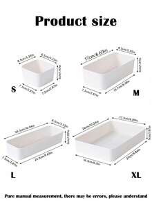25/20/11/6/5/1pc Desktop Storage Box, White Drawer-Style Storage Box, Multi-Functional Home Storage Set, Vanity Storage Box And Organizer, Plastic Drawer Storage Box Suitable For Bedroom, Bathroom, Kitchen, Office, Used For Organizing Cosmetics, Skincare, Perfume, Lipstick, Nail Polish, Makeup Brushes, Eyeshadow, Powder Puffs, Suitable For Christmas, Halloween, Thanksgiving, Autumn/Winter Home Storage Decoration - White - View 18