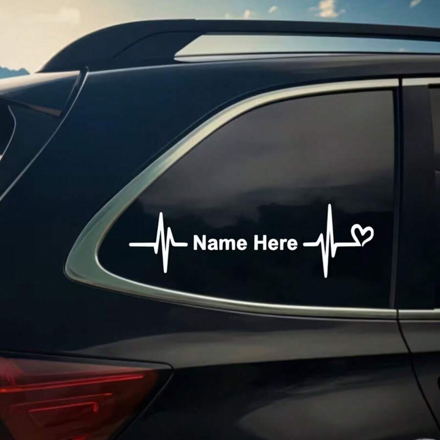 Customized Text Is Highly Suitable For Automotive Bumpers, Windows, Custom Stickers, Personalized Heart Rate Charts, Electrocardiograms, Name Stickers, And Vinyl Waterproof Materials. These Materials Are Durable And Long-Lasting In White Color.