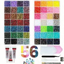 56 Colors Resin Jelly Rhinestone Decor Set, 2 Boxes Multi-Color Flat Back Rhinestones, Suitable For Clothing, Shoes, Books, Fabric, Phone Cases, Room Decor DIY Crafts - Multicolor - View 5