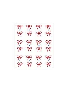 Tiny Red Bow Temporary Tattoo, Minimal Small Bowknot Fake Tattoo Stickers, Cute Simple Mini Bow Design Body Art For Women, Delicate Tiny Tattoo For Wrist, Finger, Collarbone And Ankle Decor - Multicolor - View 4