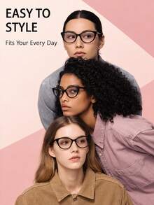 Cat Eye Frame Blue Light Blocking Glasses, Filters Screen Blue Light, Comes With Glasses Case, Suitable For Office And Study, Fashion Accessory Choice - Glasses [Cat-eye Frames] - View 8