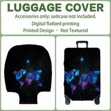 1PC,Flat Print Design,Luggage Cover (Only Luggage Cover, Luggage Not Included),Suitable For 20 To 30 Inch Luggage,Made Of Thickened High-Quality Fabric,Essential Accessory For Your Travel And Checked Luggage. - Multicolor - View 13