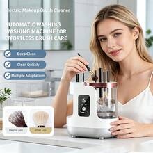 SOKANY Electric Makeup Brush Cleaner, Wash & Dry All-In-One, One-Touch Deep Cleaning/Stain Removal + Air Dry Fast Drying Ready To Use, No Damage To Bristles, USB Powered, Compact & Elegant, Great Gift For Girls - Handheld Scrubber - View 3