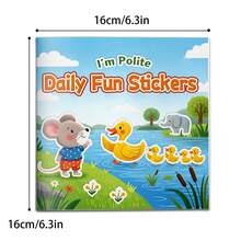 English Language Daily Fun Stickers Activity Notebooks, Independence & Polite Manners Themes, Self-Care And Daily Routine Activities, Cute Animal Illustrations, Matching, Observation, Life Skills & Interactive Sticker Games - Daily Fun Stickers Activity Series - View 7