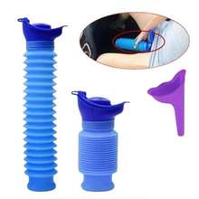 3pcs Portable Reusable Standing Urine Bucket, Leak-Proof Design, Suitable For Travel Camping Outdoor Use, Adult 750ML Foldable Urine Bucket - Stretch Straight Leg - View 2