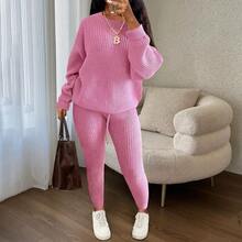 Women Two-Piece Outfits - Pink - View 4