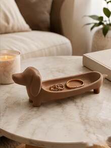 1pc Minimalist Dachshund Jewelry Tray, Vanity Ring & Watch Holder, Entryway Key Hook, Bedside Phone & Glasses Organizer, Multi-Functional Personal Items Tray, Desktop Decor, Creative Design - Multicolor - View 7