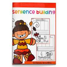 English Sentence Building Notebooks, Sentence Scramble, Picture-To-Sentence Matching, Cut & Paste Word Activities, Writing Practice, Vocabulary, Grammar & Verbal Skills Learning Worksheets, English Edition - English Sentence Building - View 2