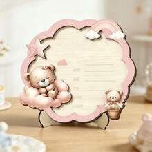 1/4pcs 3D Hello World Wooden Announcement Sign, Newborn Announcement Board, Gender Reveal Party Supplies, Birthday Party Decor, Photo Props, Creative Small Gift - Wooden Notice Board - View 7