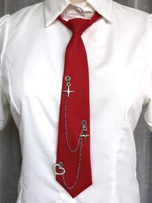 1pc Women's Tie, Suitable For Shirts, Casual, Street, College Style, Daily, Party - Multicolor - View 16