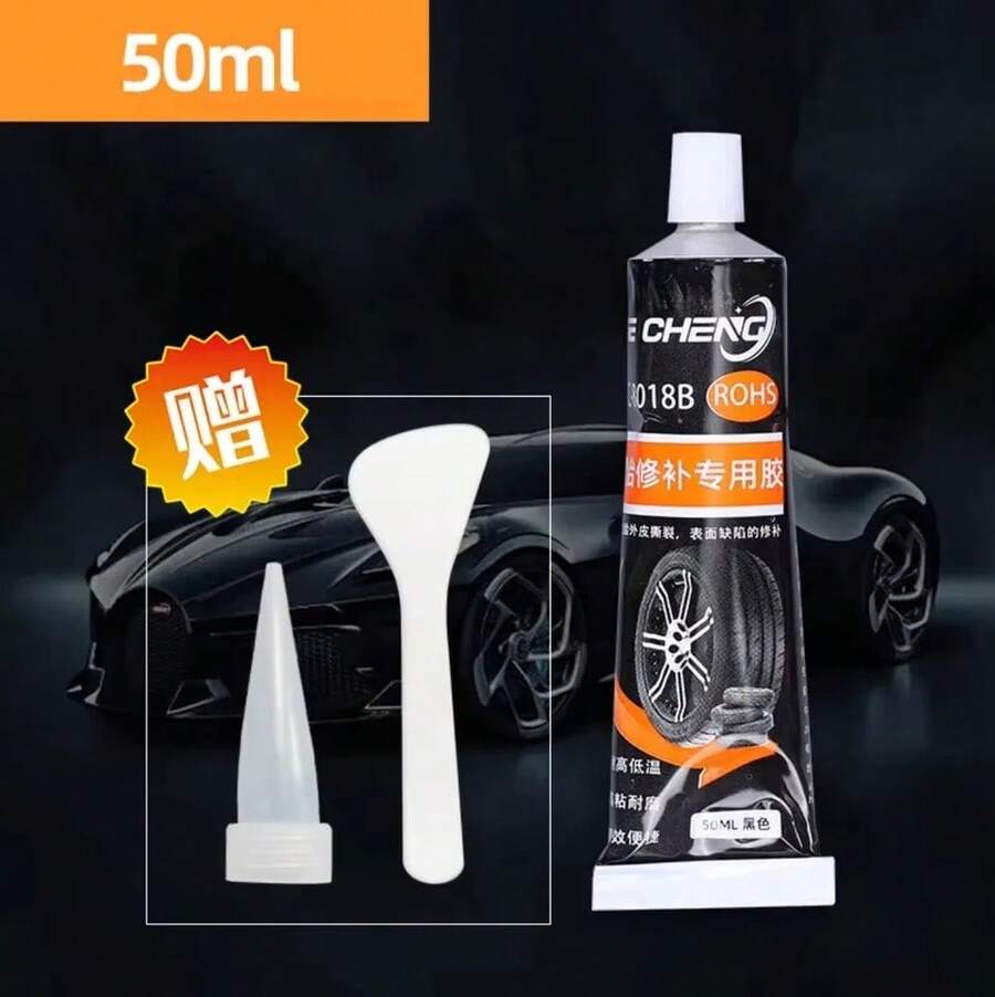Adhesivo de caucho líquido negro, impermeable y resistente a altas temperaturas, para la reparación de neumáticos de automóviles. Pegamento de alta resistencia para la reparación y sellado de neumáticos. Disponible en envases de 30 ml y 50 ml. Herramientas profesionales para la reparación de automóviles, dis - A - Ver 1