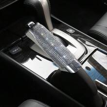 1 Set Penutup Rem Tangan dan Penutup Tuas Persneling Mobil, Dekorasi Kristal Berlian Imitasi, Aksesori Interior Mobil, Cocok untuk Wanita, Aksesori Mobil (Perhatikan Ukuran, Tidak Cocok untuk Semua Model) - Penutup rem tangan bertabur berlian - View 6