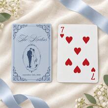 1pc Personalized Custom Wedding Poker Cards,Custom Names Date Vintage Couple Sketch Playing Cards,Wedding Favor Souvenir Gift,Wedding Table Decoration - Multicolor - View 17