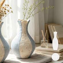 2pcs Vase Sewing Templates, DIY Multi-Style Matching Vase Pattern Quilting Stencils, Handmade Unique Vase Craft Tools, Exquisitely Designed Quilted Vase Templates, Durable PET Sewing Templates Suitable For Both Beginners And Professionals - Classic - View 5