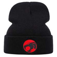 1pc Cartoon Patch Embroidery Knit Beanie Hat, Autumn/Winter Outdoor Sports Events Cold Weather Casual Versatile Brimless Cap - Multicolor - View 11