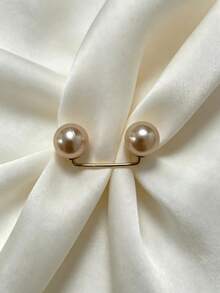 1pc/2pcs/3pcs Faux Pearl Brooch Pin, Chest Anti-Glare Pin Buckle, Pants Length Adjuster, Jeans Hem Fixing Clip, Suitable For Clothing, Tie Adjustment And Anti-Slip, Perfect For Apparel And Holiday Outfits - 3pcs - View 8