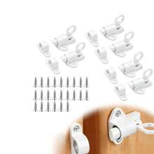 4pcs Spring Loaded Automatic Door Latch Spring Lock Latch Self-Closing Push Lock With Screws, Suitable For Wooden Doors, Cabinet Doors, Balcony Doors, Garden Doors, Windows - CC - View 4