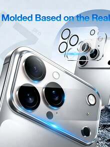 Navigator 5片裝，適用於Apple，一體式絲印鏡頭保護膜，相容 Duo/18 Pro Max/18 Pro/18/17 Pro Max/17E/17 Pro/17Air/17/16 Pro Max/16 Pro/16 Plus/16/15 Pro Max/15 Pro/15 Plus/15/14/13/12/11，壓克力材質，高清晰透明，一體式全覆蓋保護，防刮、防指紋、防眩光、防水，易安裝手機配件 - 無色 - 查看 3