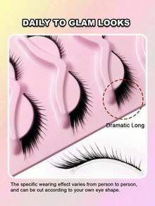 5 Pairs New Fox Eye/Cat Eye False Eyelashes, Create Charming Makeup, Natural Curl And Length, Sexy Eyelashes Enhance Charm, Suitable For Halloween - View 6