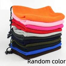 1 buah Penghangat Leher Bulu Domba Unisex Musim Dingin untuk Olahraga Luar Ruangan, Masker Wajah Bersepeda, Balaclava Penutup Leher Bulu Domba dengan Tali Serut Multifungsi - MultiWarna - View 10