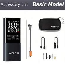 Car Tire Inflator Portable Air Compressor, 3x Faster, 150PSI With Auto Stop, Rechargeable, Pressure Gauge Display, Led Light, Car Accessories Automatic Air Pump For Motorcycle Bike Ball 11.1V/DC12V 2000mAh - Wireless - View 9