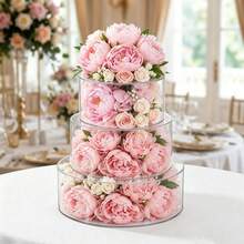 1pc Refillable Cake Stand, Round 3-Tier Cake Display Box, Suitable For Wedding, Birthday, Holiday Party Food Display - Multicolor - View 9