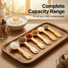 Set Sendok Takar Plastik Multifungsi 1/2/4 buah, Sendok Takar Segmen yang Dapat Ditumpuk, Sendok Takar Kopi, Garam, dan Bumbu, Cocok untuk Alat Memasak & Memanggang di Dapur dan Restoran - MultiWarna - View 8