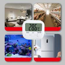High Precision Electronic Thermometer, Ultra-Sensitive Temperature Sensor, Fahrenheit/Celsius Switchable, Measures -40℃~70℃, Suitable For Fish Tank, Indoor, Refrigerator, Greenhouse, AAA Battery Powered, Battery Not Included - View 5