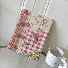 1pc Detachable Magnetic Split Retro Color Block Fruit Button Star Bow Print Double-Sided Tablet Protective Case, Foldable Stand, Multi-Angle Viewing, Suitable For Work And Entertainment, With Pen Slot, Compatible With IPad Pro 2024/Air M3/A16 2025, MatePad - Multicolor - View 6