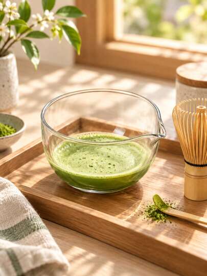 1 Peça Tigela de Vidro Transparente Minimalista INS para Matcha com Bico de Escoamento, Tigela de Chá Ritual Japonês, Dispensador de Chá, Utensílio de Cozinha de Grande Capacidade, Acessórios de Conjunto de Chá Doméstico, Ferramentas de Matcha, Prato de Matcha, Grande Capacidade Pode Ser Usado como Tigela de Salada, Mingau, Suco, Volta às Aulas, Natal, Halloween