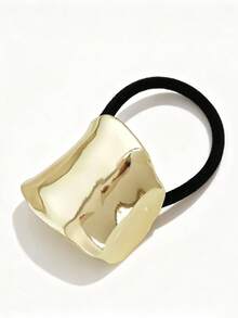5pcs/3pcs Metal Minimalist Cool Style Personalized Hair Scrunchies - Multicolor - View 4