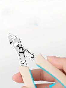 Nail Art Rhinestone Removal Pliers, Non-Slip Cream White Handle, Nail Plate & Rhinestone Decor Peeling Tool, Nail Salon Accessory, Nail Removal Tool, Nail Removal Assistant Tool, Nail Art Rhinestone Removal & Manicure Tool, Nail Art Decor Removal Pliers - Multicolor - View 6