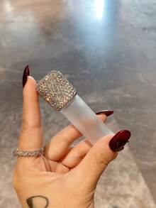 Luxury Rhinestone Cap Refillable Rollerball Fragrance Bottle, 10ml Frosted Glass Essential Oil Roller Bottle, Portable Travel Mini Empty Fragrance Container, Women's Gift - View 11