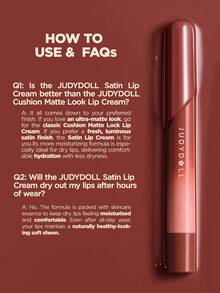 JUDYDOLL 緞面唇霜 啞光唇泥口紅，百搭，遮蓋唇紋，輕盈，高顯色彩妝 - S04 烤栗子 - 查看 9