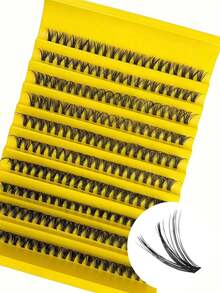 High-Rated 200 Clusters 30D Cat Eye False Eyelashes, 10-16mm Mixed Length, D Curl, DIY Natural Fluffy Dense Effect, Great Value, Suitable For Beginners, Reusable, Applicable For Daily, Party, Stage Performance, Christmas Gift - D - View 3