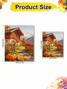Farm Landscape DIY Digital Oil Painting, Adult Beginner Handmade, Canvas Art Wall Decor, Holiday Gift, Includes Painting Tools - Sets - View 4